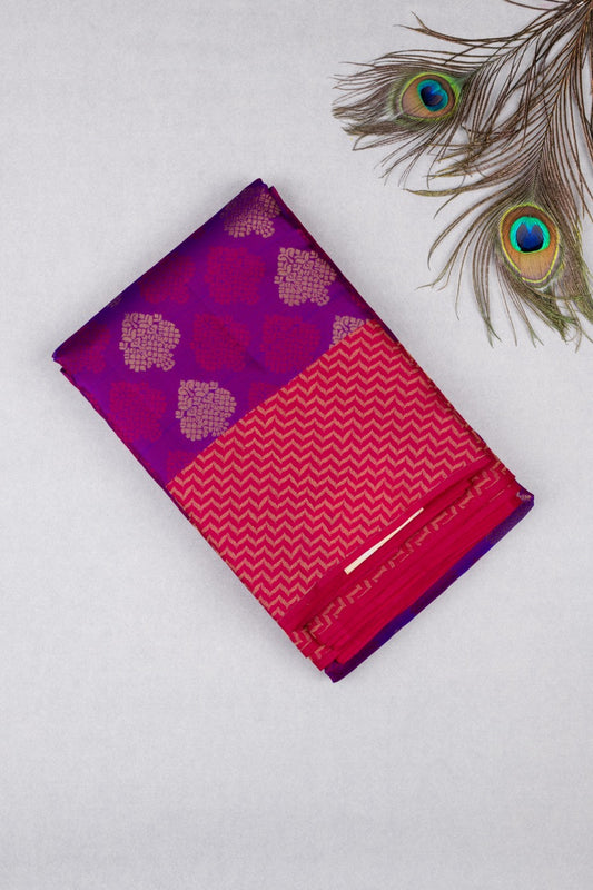 Purple Designer Weave Silk Saree Pure Touch Silk Saree