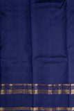 Navy blue plain silk saree