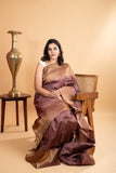 Chocolate pure silk saree