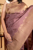 Chocolate pure silk saree