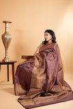 Chocolate pure silk saree