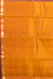 Blue And Mustard Pure Silk Saree