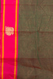 Dual Tone Green And Pink Kanchi Cotton Saree