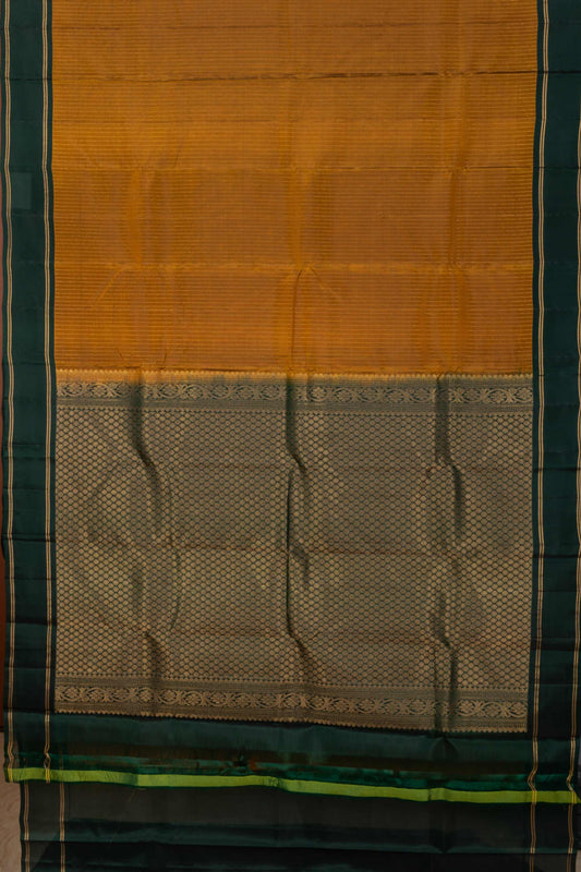 Fenugreek And Green Pure Touch Silk Saree