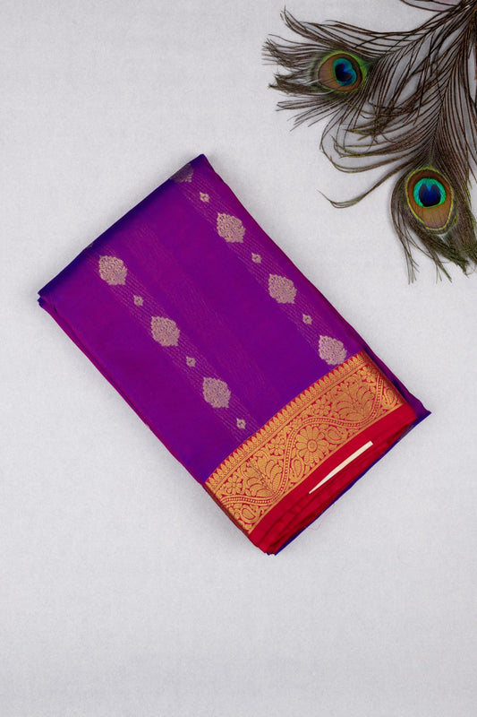 Purple Pure Touch Silk Saree