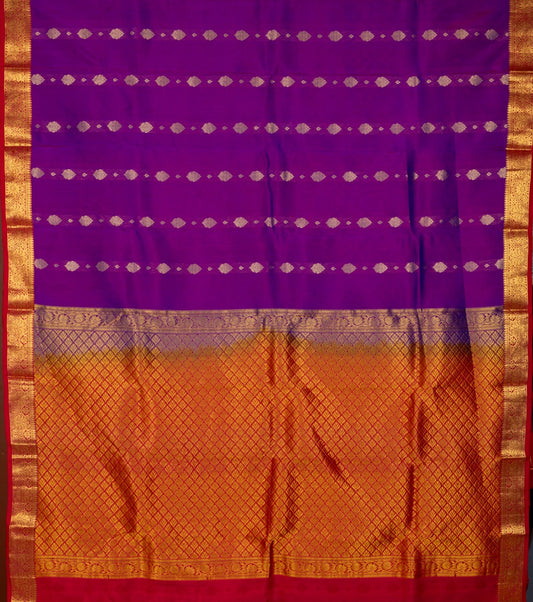 Purple Pure Touch Silk Saree