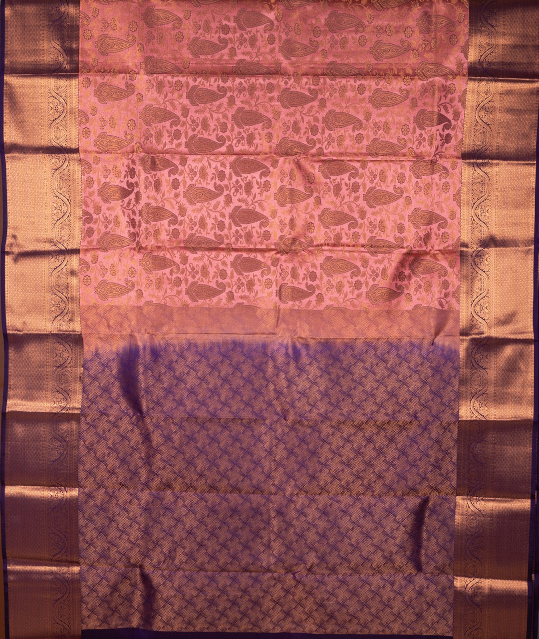 Pastel Pink Brocade Pure Touch Silk Saree