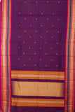 Purple Thread Work Kanchi Cotton Saree