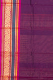 Purple Thread Work Kanchi Cotton Saree