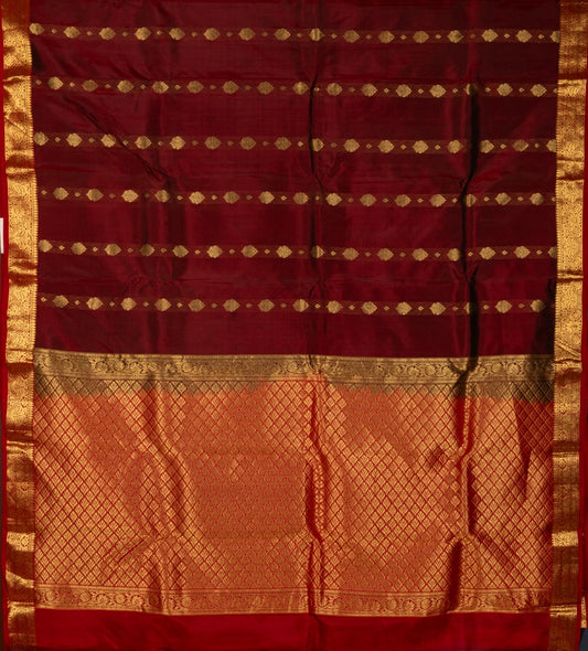 Maroon Pure Touch Silk Saree