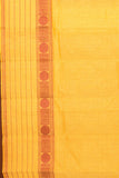 Beige Checks Pure Kanchi Cotton Saree