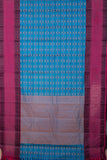 Blue And Pink Retta Pettu Kanchi Cotton Saree