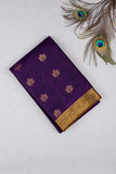 Purple Black Pure Touch Silk Saree