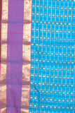 Blue And Lavender Pure Kanchi Cotton Saree