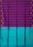 Purple Borderless Pure Touch Silk Saree