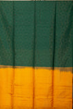 Bottle Green And Mustard Pure Touch Silk Saree