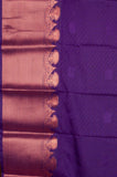 Blue And Purple Turning Semi Silk Saree