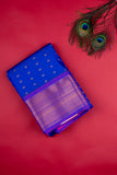 Blue And Pink Semi Silk Saree