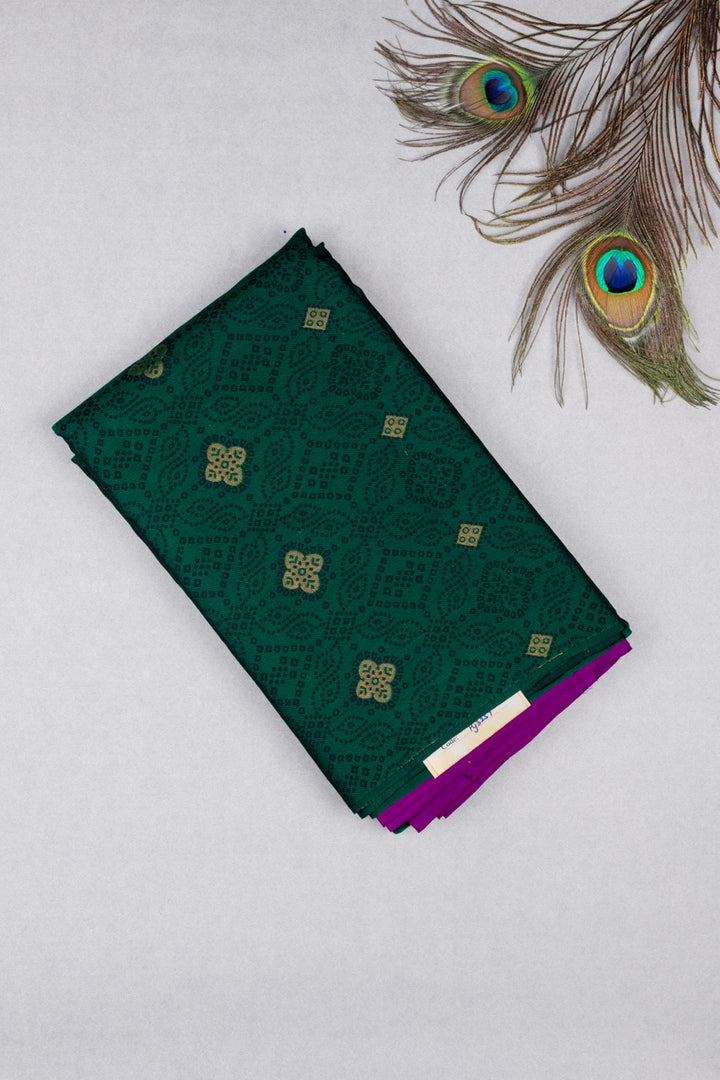 Green Borderless Pure Touch Silk Saree