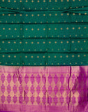 Green Borderless Pure Touch Silk Saree