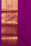 Off-white And Purple Semi Silk Saree