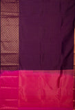 Auburgine Purple Semi Silk Saree