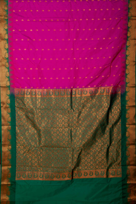 Vadamalli Purple And Green Semi Silk Saree