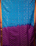 Blue Small Border Soft Silk Saree