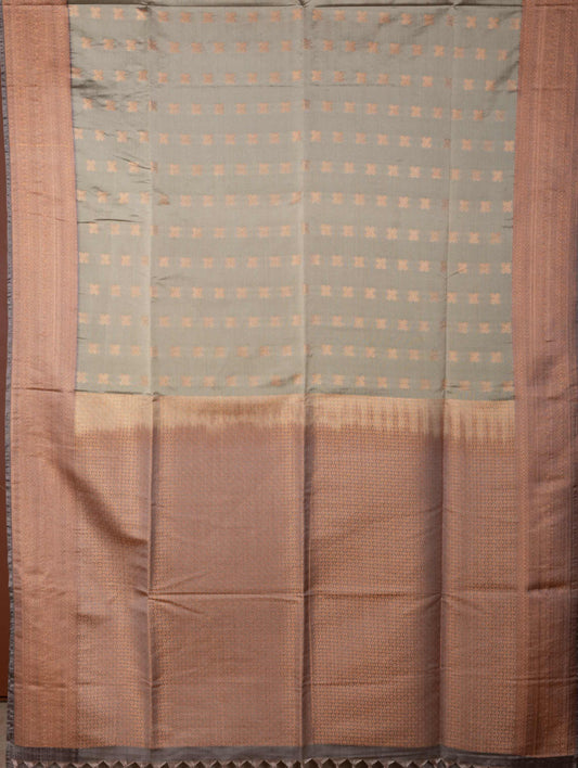 Grey Soft Silk Saree