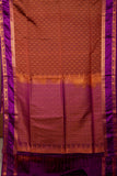 Brown And Purple Soft Silk Saree