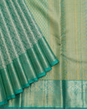 Turquoise Tissue Silk Saree