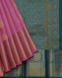 Pink and Blue Combination Saree