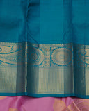 Pink and Blue Combination Saree