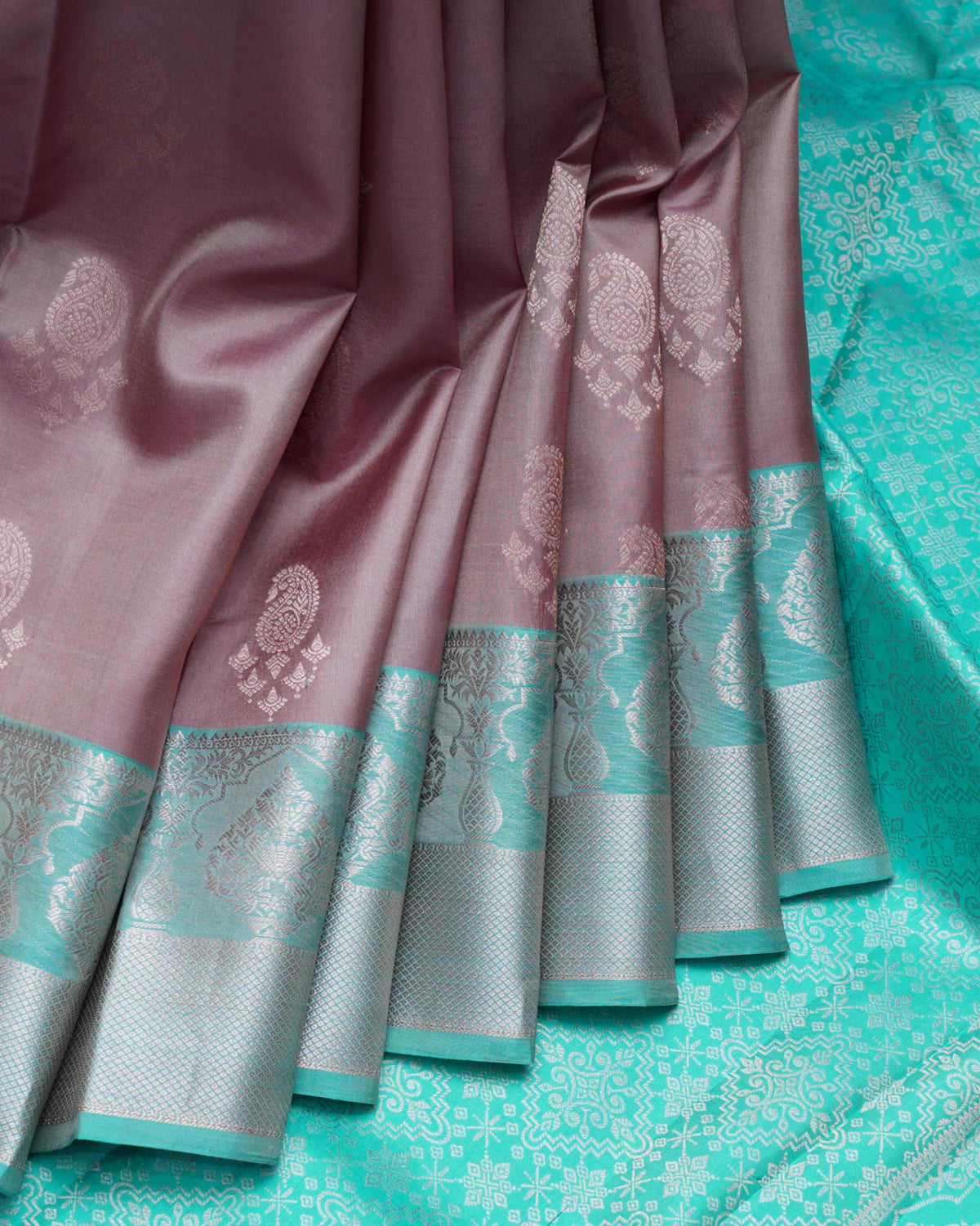 Pastel Chocolate Silk Saree