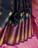 Navy Blue Pattu Saree