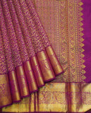 Purple designer kanjivaram silk saree