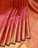 Dual Tone Pink Pure Silk Saree