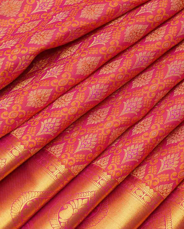Dual Tone Pink Pure Silk Saree