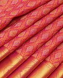 Dual Tone Pink Pure Silk Saree