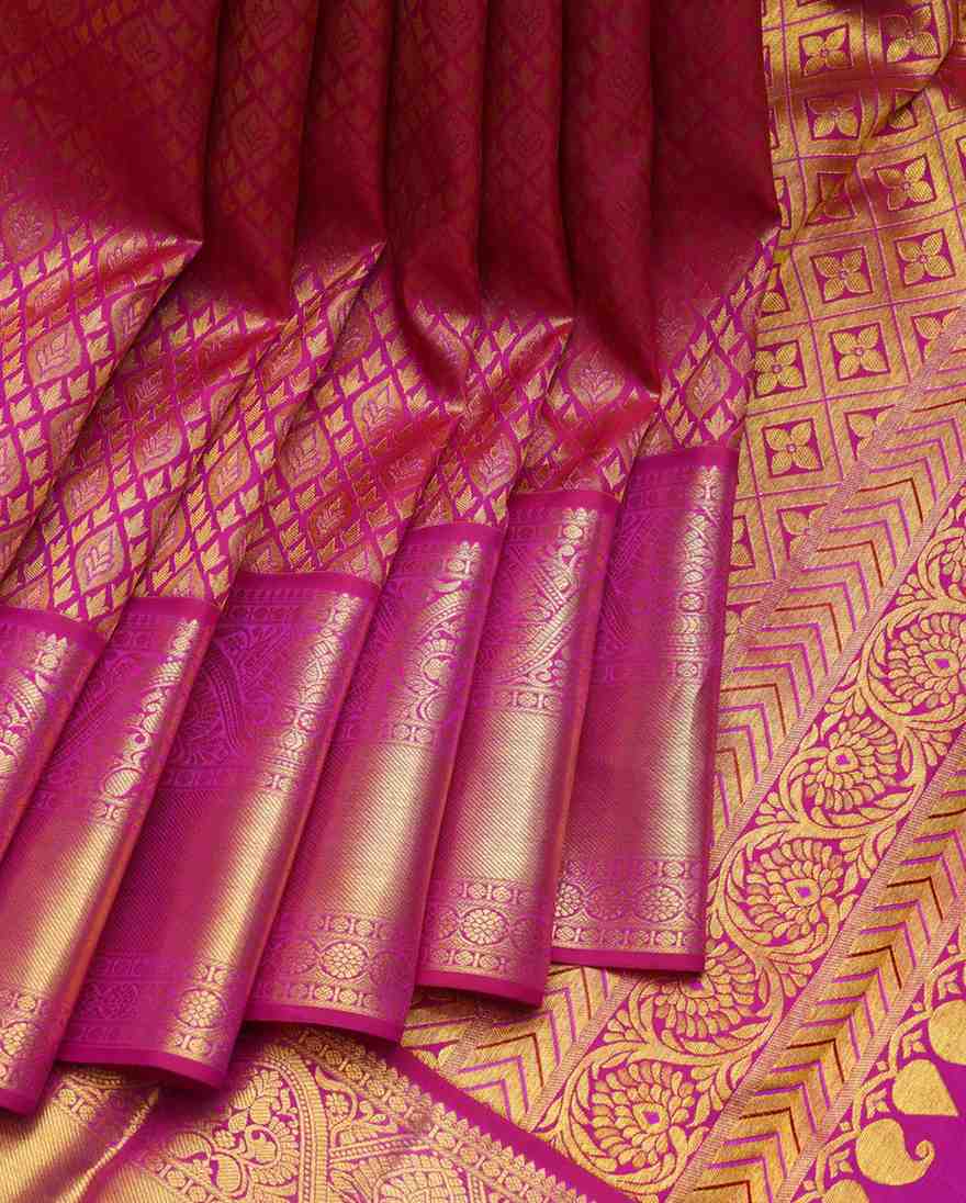 Magenta Silk Saree