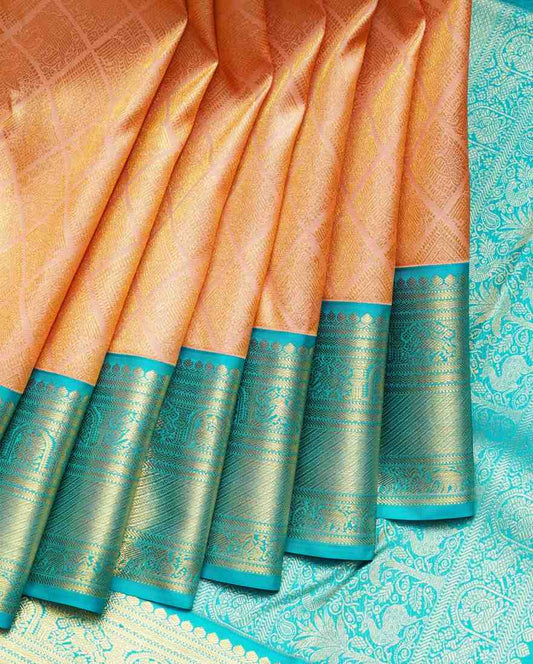 Peach Silk Saree