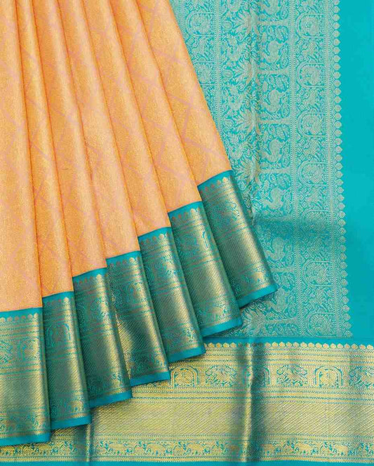 Peach Silk Saree