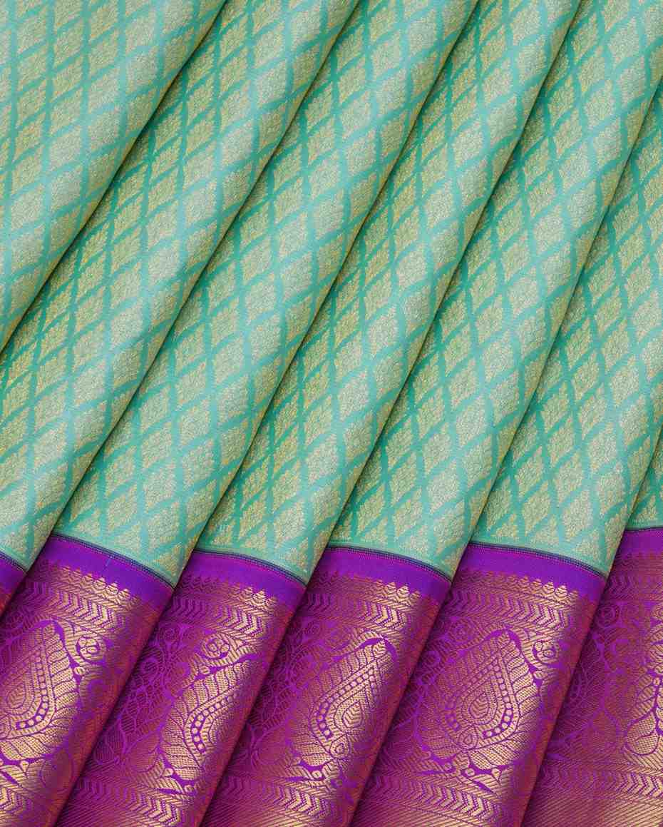 Aqua Green Silk Saree