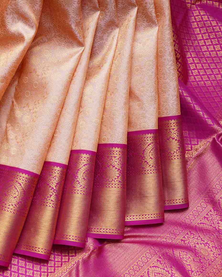 Pastel Pink Silk Saree