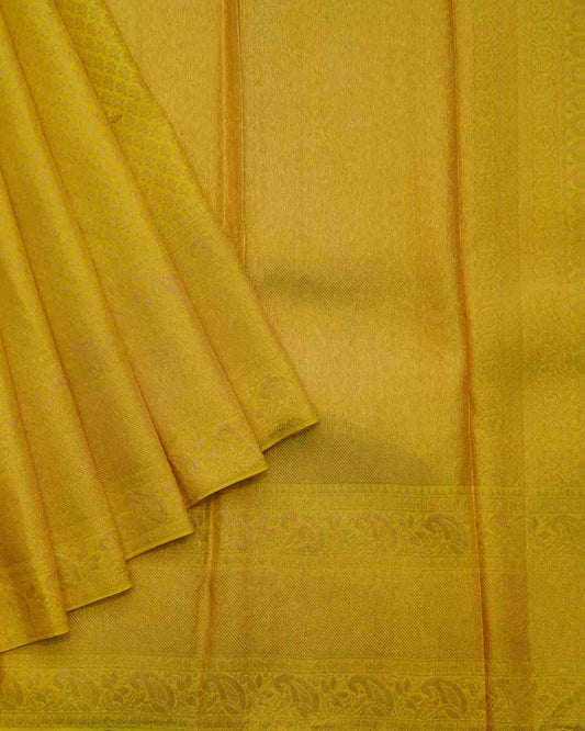 Yellow Kanchipuram Silk Saree