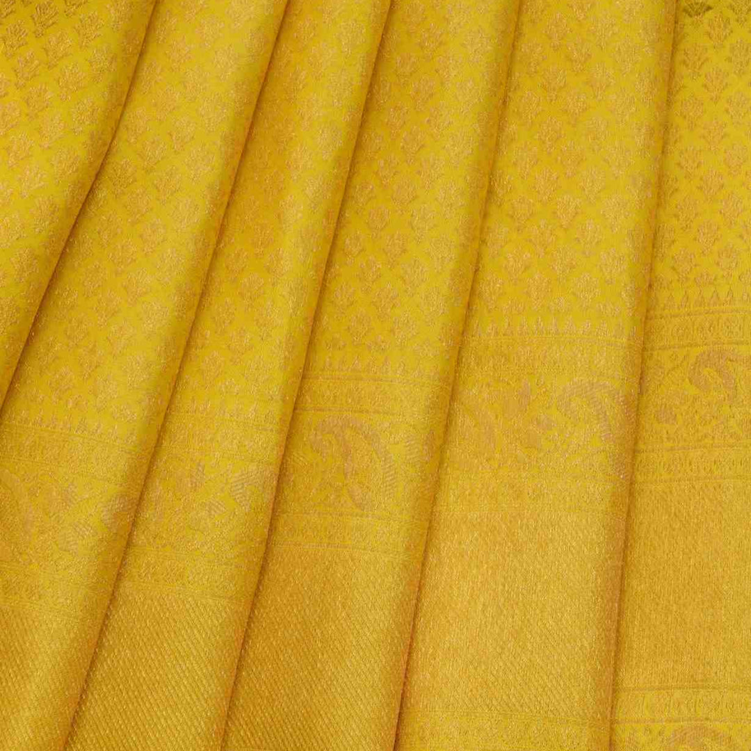 Yellow Kanchipuram Silk Saree