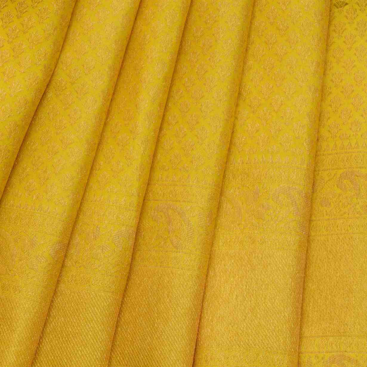 Yellow Kanchipuram Silk Saree