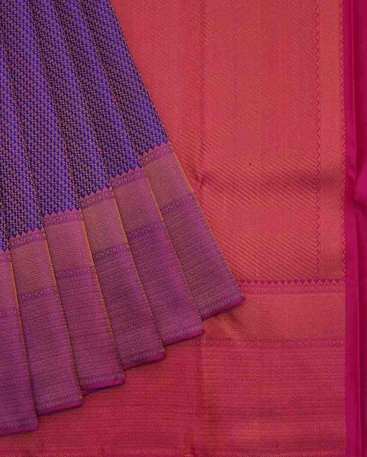 Royal Blue Saree with Pink Blouse