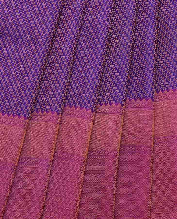 Royal Blue Saree with Pink Blouse