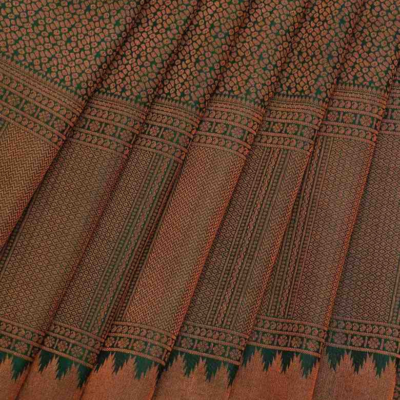 Green and Pink Silk Saree